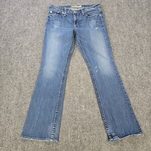 Big Star Maddie Boot Jeans Womens 31R Blue Mid Rise Stretch Bootcut